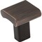 Elements 1" Overall Length Brushed Oil Rubbed Bronze Square Park Cabinet Knob 183DBAC - alternate 1